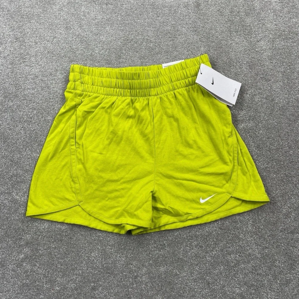 Nike Youth Girls Breezy High Waisted Shorts‎ Size M Slime Green DX4965 Dri-Fit